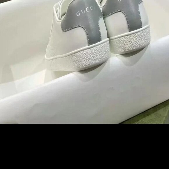 Classic Gucci ace 'White Gray' Men's Flat leisure shoes new with box - Picture 4 of 6